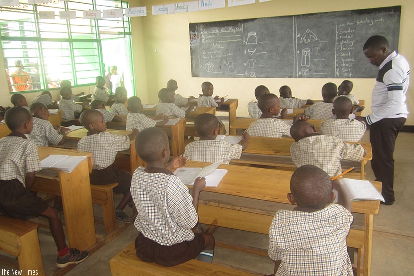 Pupils of Good Sumaritan School in Nyirangegene, Nyagatare District in Eastern Province. Participants in Andika Rwanda competition will produce childrenu2019s stories and poetry. (Courtesy)