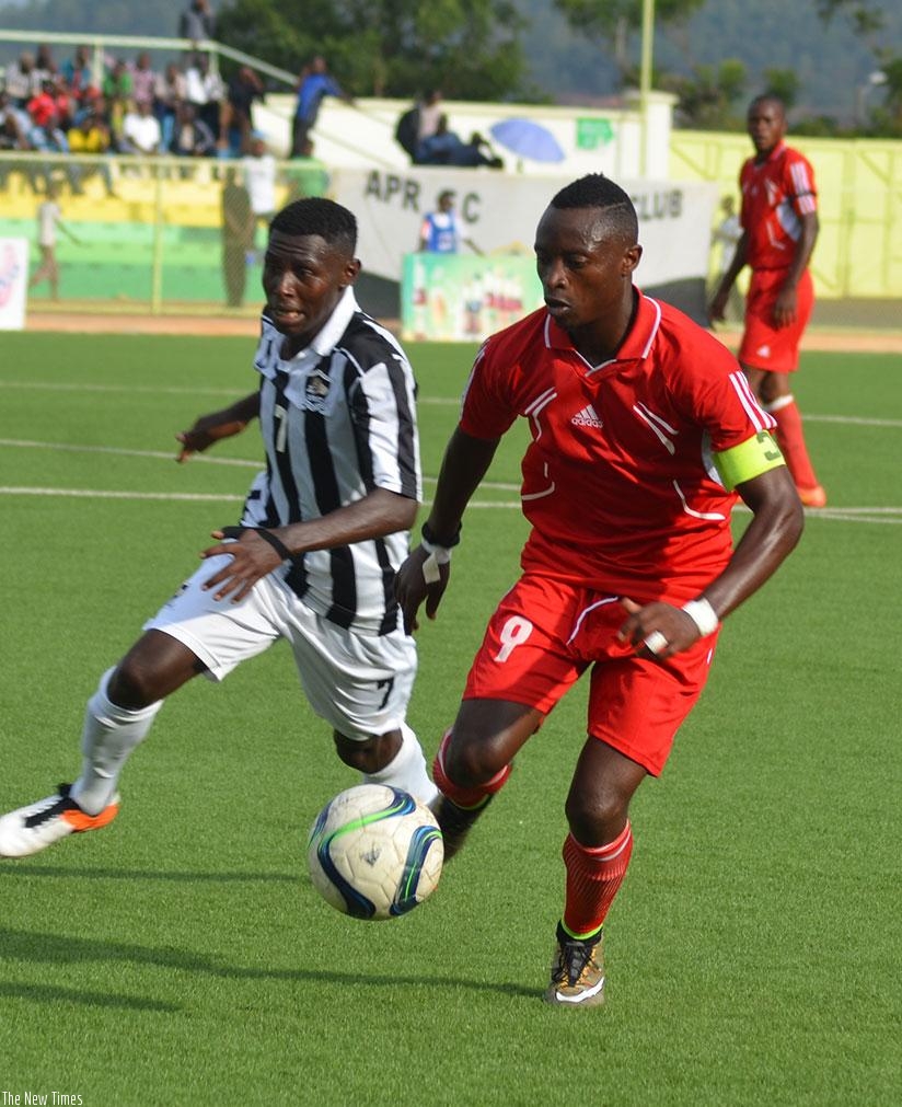 Kambale Salita Gentil of Etincelles FC, seen here in action against APR FC last season. / Sam Ngendahimana