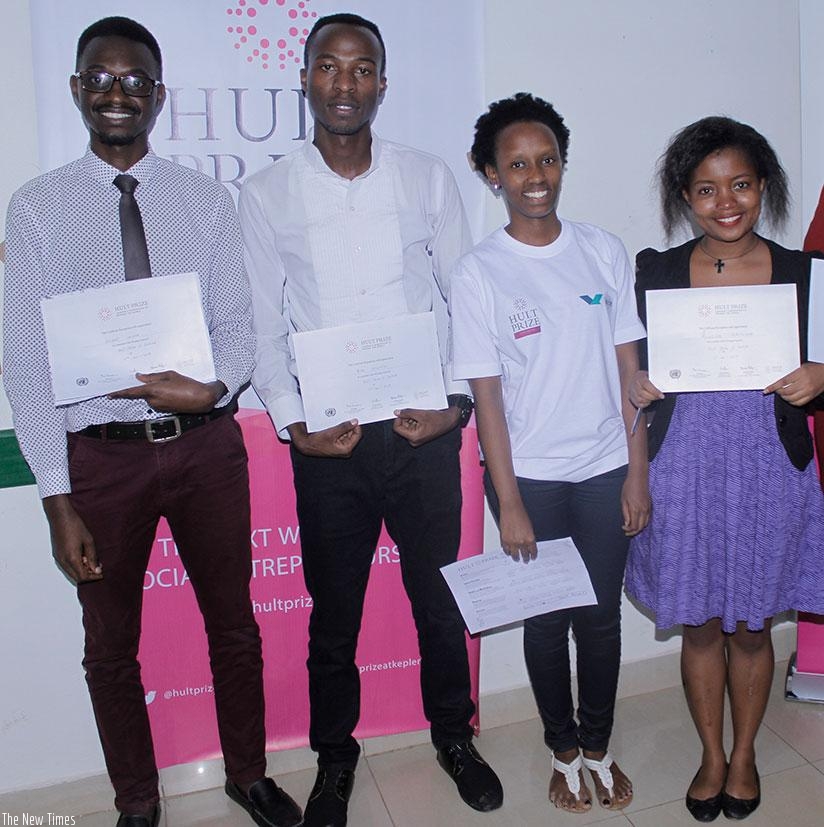 Spark team members qualified for the regional finals. / F. Byaruhanga