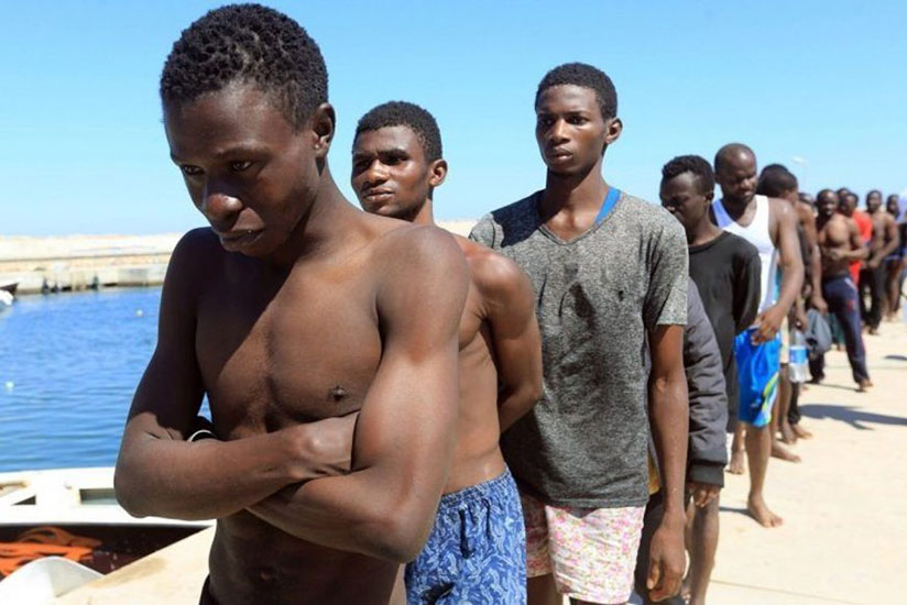 Most of the people being sold into slavery in Libya include the illegal African immigrants trying to reach Europe.  / Net photo.