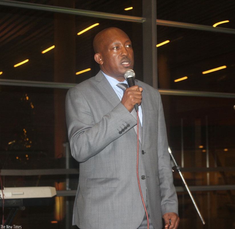 Richard Mugisha, the founder of Trust Law Chambers addressing the guests. (Photos by Michel Nkurunziza)