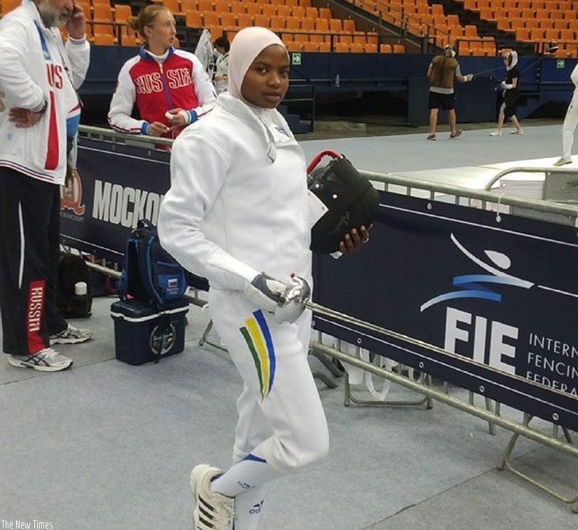 Uwihoreye represented Rwanda at the Youth African Games in Gaborone, Botswana. Courtesy