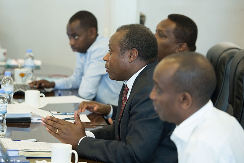 Dr Ndajimana appearing before PAC last week. Timothy Kisambira. 