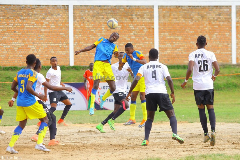 APR were held to a goalless draw by ten-man Amagaju FC on Thursday last week at Nyagisenyi Stadium. (Courtesy)