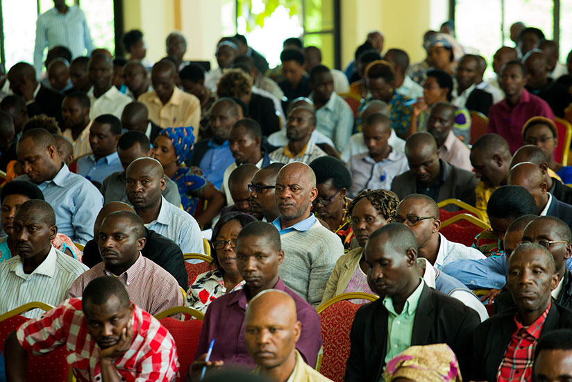 Over 200 members of Umwalimu Saving and Credit Cooperative attended the general meeting in Kigali on Wednesday. (Photos by Timothy Kisambira)