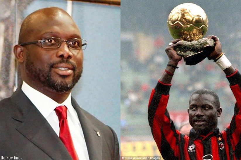 51-year-old former footballer and Ballon d'Or winner, George Weah, was announced as President-elect of Liberia. Net photo