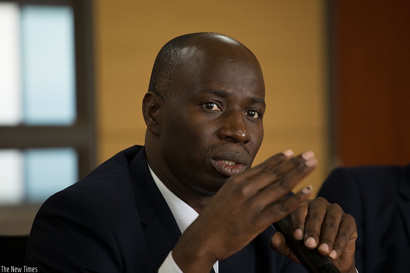 Commissioner for Customs Services, Raphael Tugirumuremyi, during a news conference in August. Timothy Kisambira