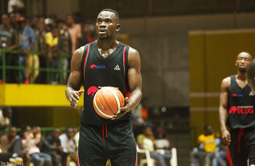 REG player Bienvenue Ngandu during the match against Patriots last week. / Sam Ngendahimana