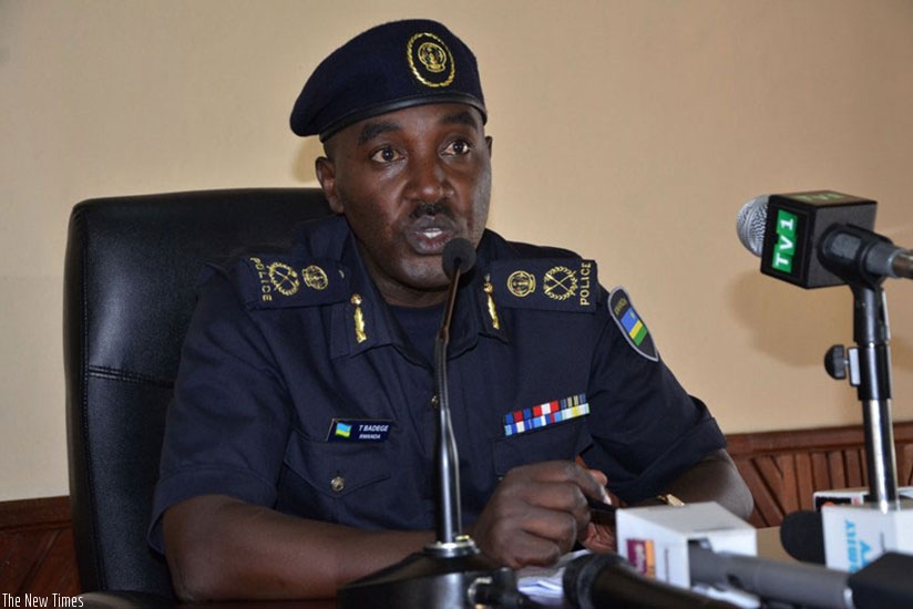 Rwanda Police spokesperson, ACP Badege commended the role of other security institutions for the strong partnership throughout the year. (File)