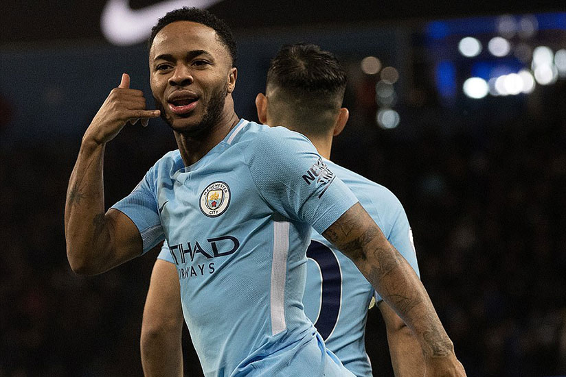 Raheem Sterling opened the scoring for City, netting inside the first 40 seconds of Tuesday's Premier League clash. / Net photo