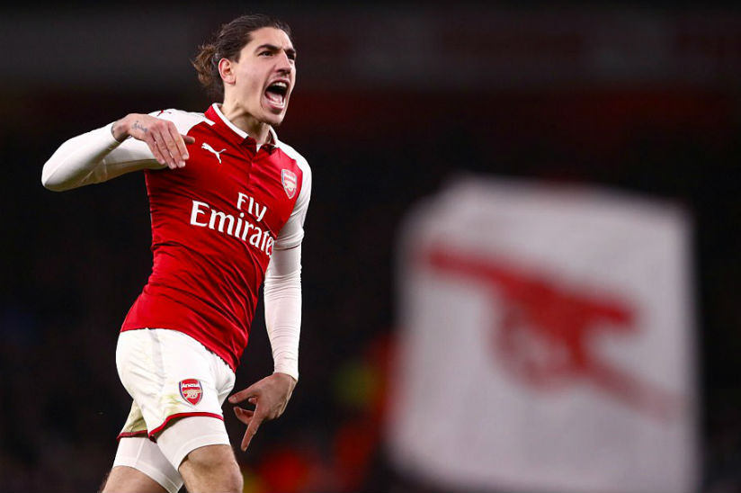 Hector Bellerin netted an injury-time equaliser for Arsenal as they rescued a 2-2 draw at the death against Chelsea. / Net photo