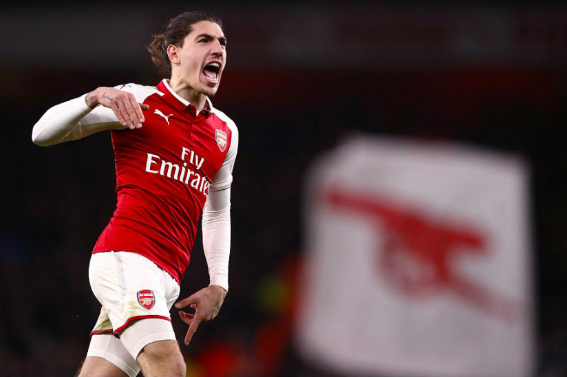 Hector Bellerin netted an injury-time equaliser for Arsenal as they rescued a 2-2 draw at the death against Chelsea. / Net photo