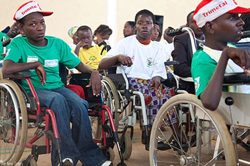 Some of the children with disabilities at the function at Petit Stade. File. 