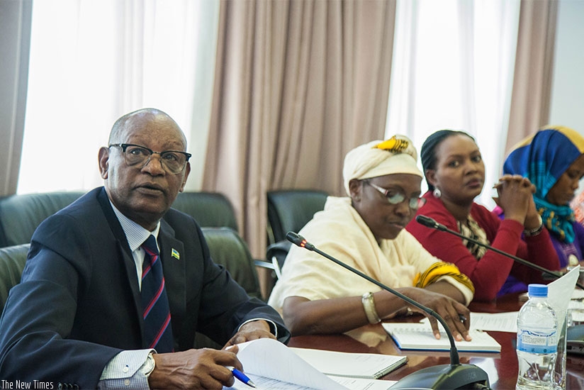 MP Bazatoha speaks during the meeting. Nadege Imbabazi.