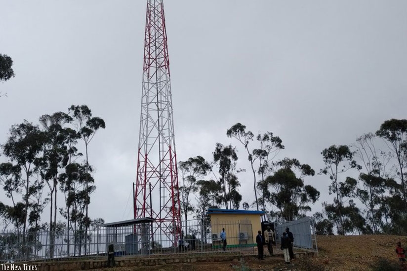 The mast is located on Kabuye hilltop in Gakenke. Courtesy. 