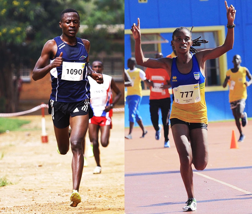 Rwandan athletes James Sugira and Salome Nyirarukundo won  medals last week. S Ngendahimana.