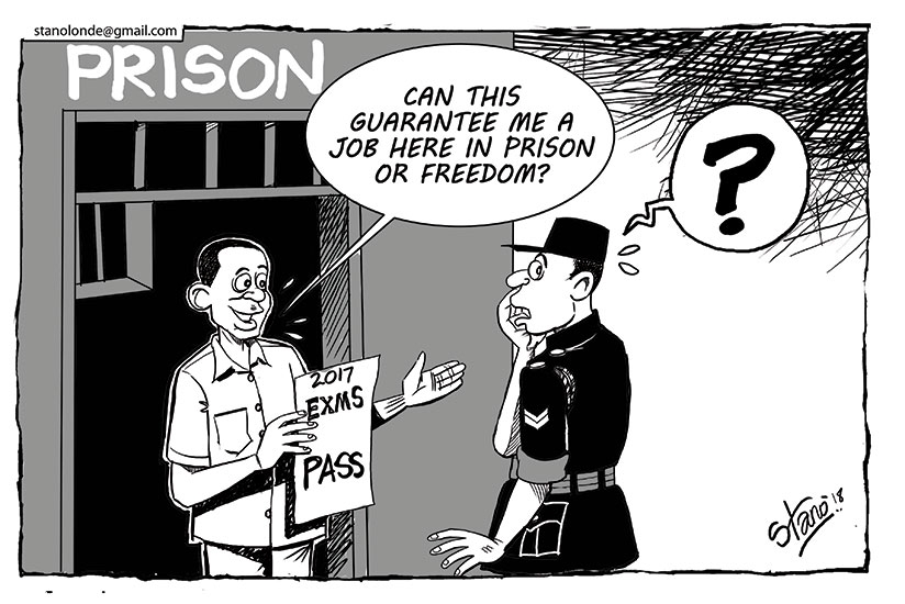 Eight juvenile inmates who sat Primary Leaving Examinations (PLE) passed in Division One, while eight others passed in other grades.