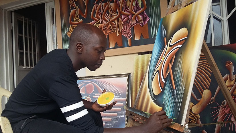 Jules Uwitonze earns his daily bread. / Moses Opobo