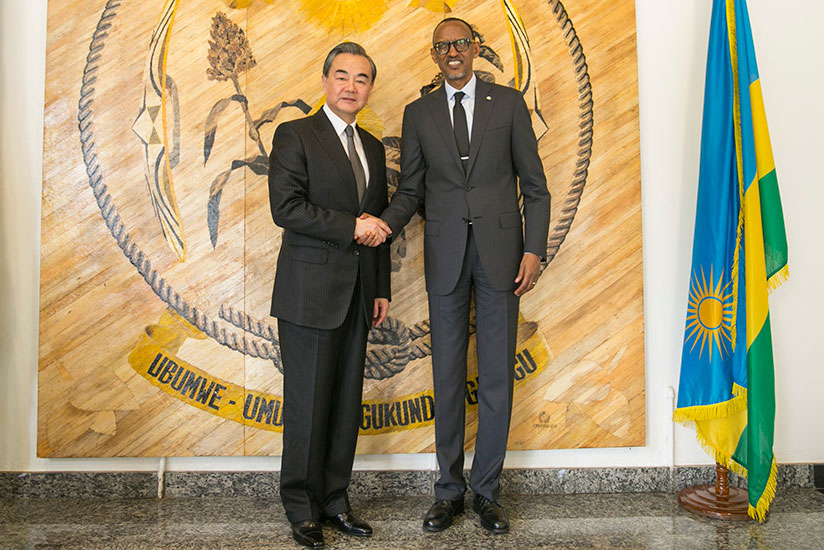 President Paul Kagame yesterday held talks with Hon. Wang Yi, Minister of Foreign Affairs of the People's Republic of China at Village Urugwiro. The Chinese foreign affairs ministe....
