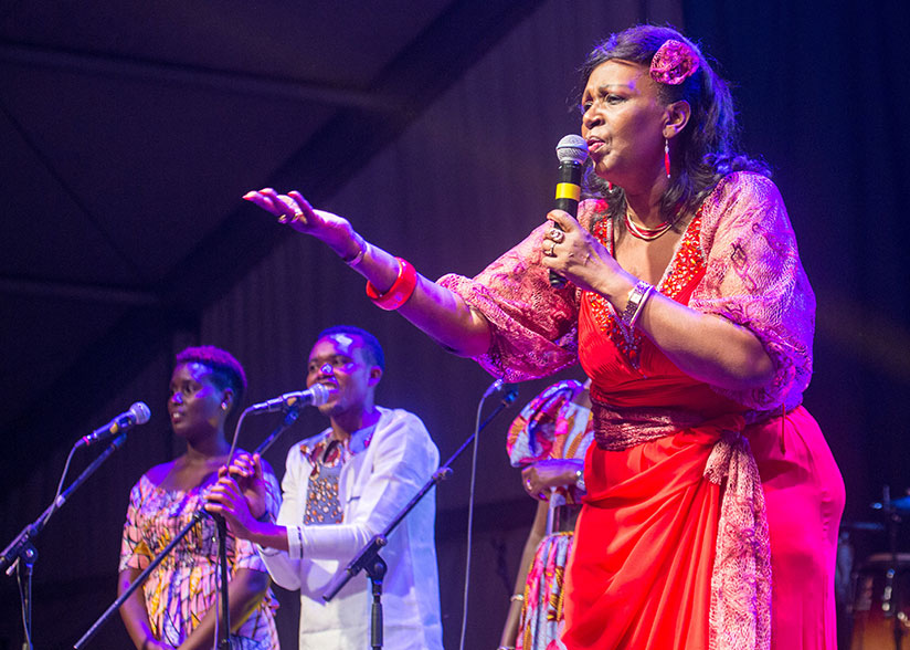 Cecile Kayirebwa performs at the Rwanda Konnect gala last year. Are local musicians exploited? / Faustin Niyigena
