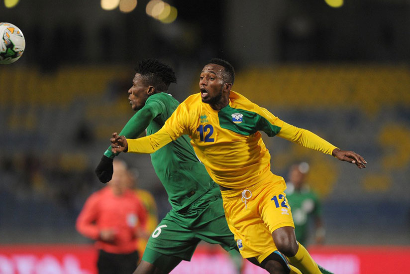 Justin Mico wins a free kick against Nigeria on Monday. (Courtesy)