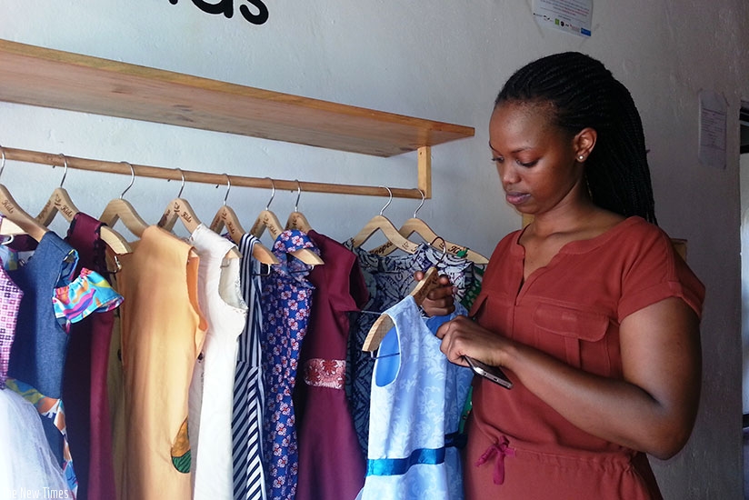 Ki-pepeo Kids Clothing owner, Priscilla Ruzibuka. ( Photos by Anne Dushimimana.)rn
