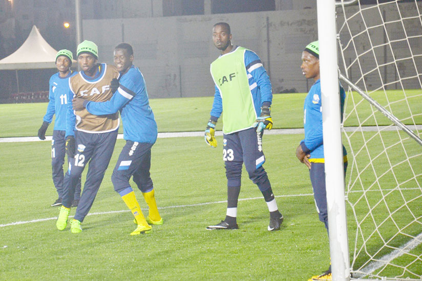 Amavubi during a full house training session ahead of their encounter against Equatorial Guinea. File.