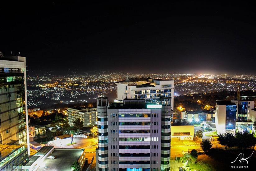 His shot of Kigali City during night time. / Courtesy
