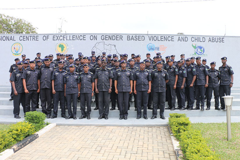 Some of the members of the RNP medical component in a group photo