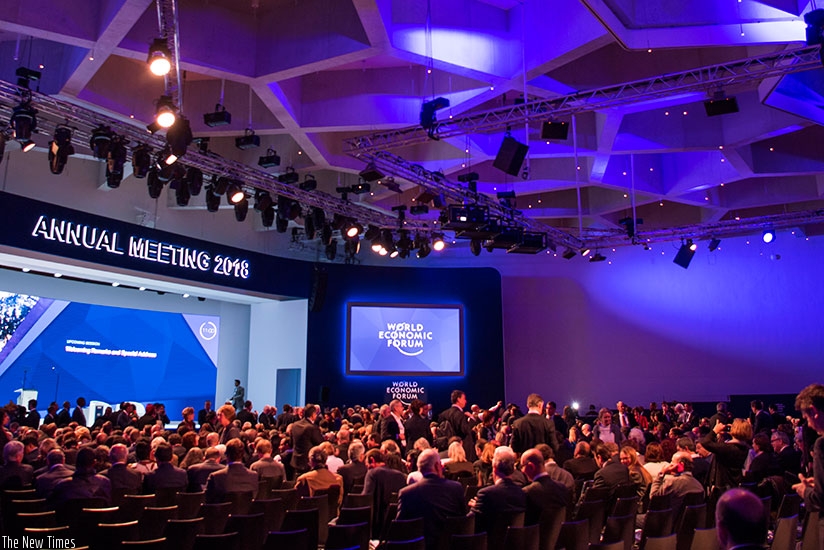 Participants attend the World Economic Forum at Davos. (Courtesy)