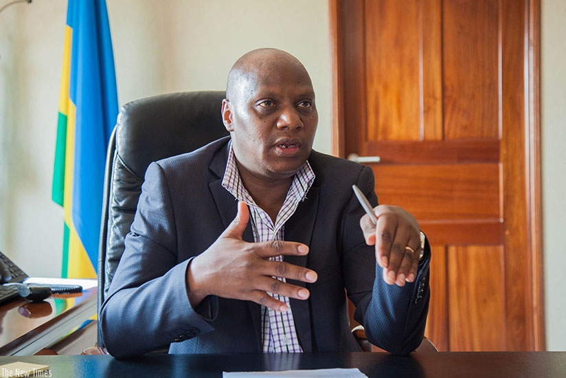 Munyaneza speaks during the interview with The New Times. Nadege K. Imbabazi. 