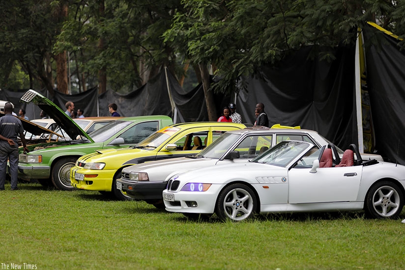A variety of car models were showcased at the festival. Timothy Kisambira. 