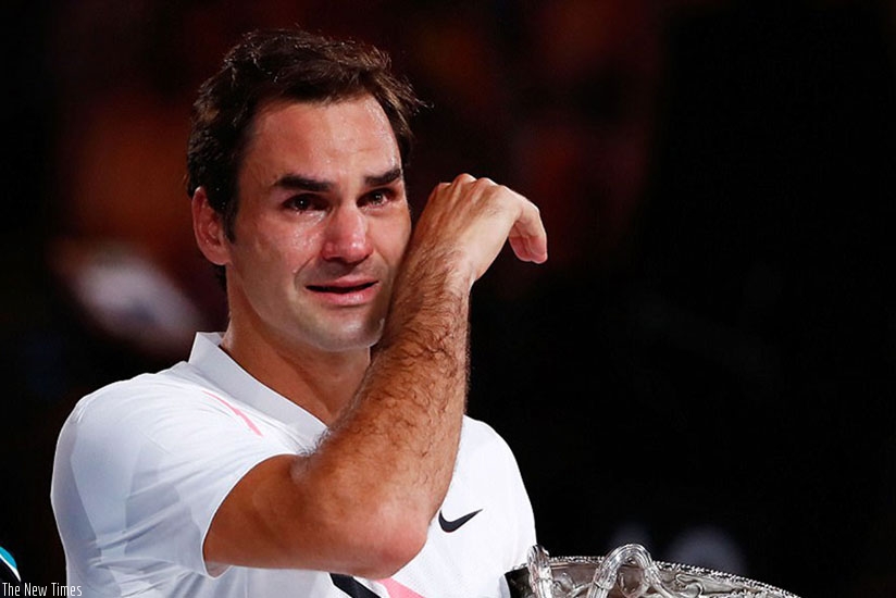 Roger Federer sobs with joy as Swiss legend beats Marin Cilic in five sets to win Australian Open. (Net photo)