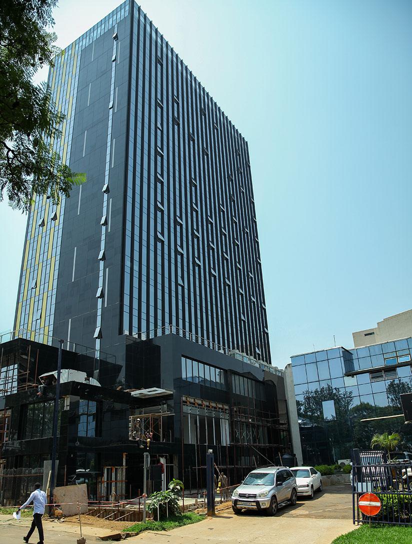The bank's new head offices that are nearing completion in the city centre. / Timothy Kisambira