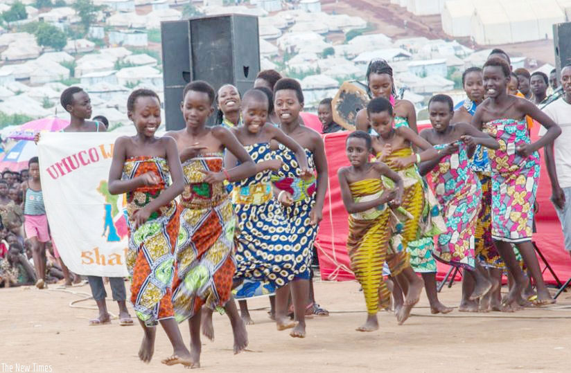 Young Burundian refugees at Mahama camp showcase their cultural dances during the festive season. / File photo