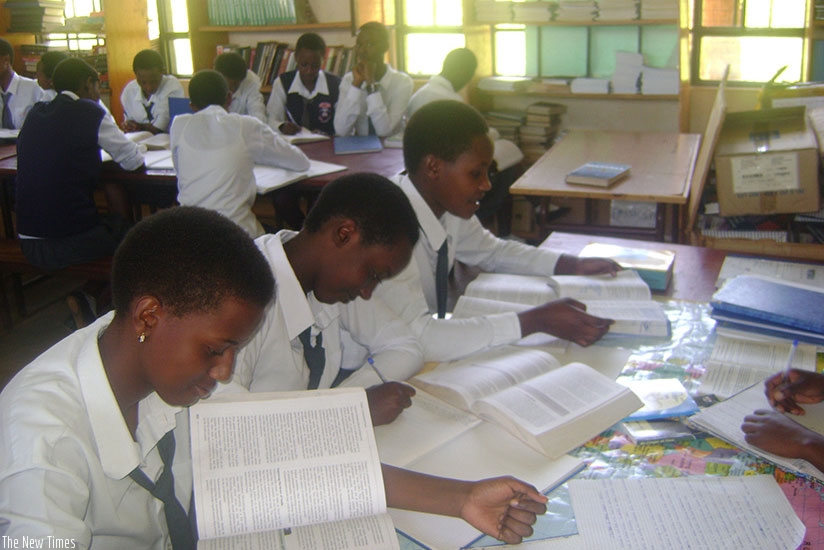Students doing revision. Getting straight to learning on the first day of school helps set the right mood and pace for the academic term. (Lydia Atieno)