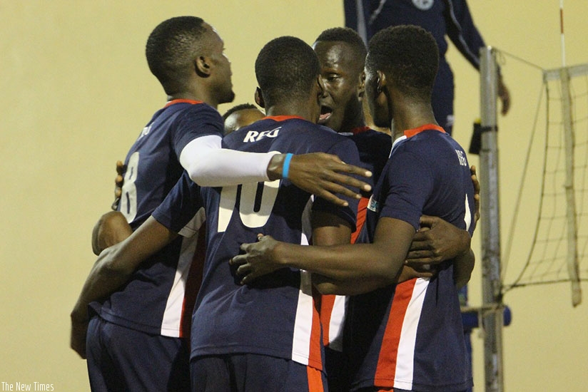 REG players celebrate a point against UTB in a past game. (Peter Kamasa)
