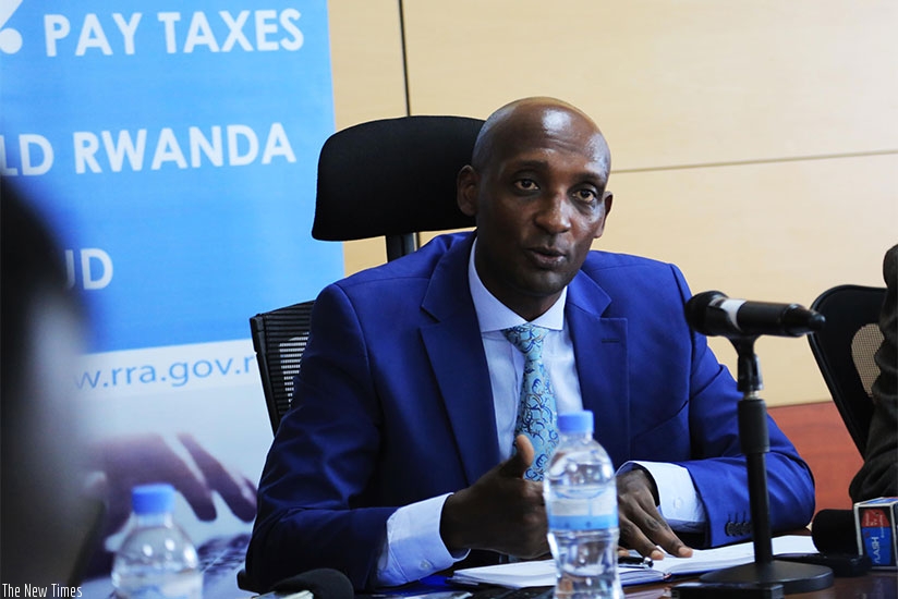 Tushabe speaks to the media yesterday. Sam Ngendahimana.