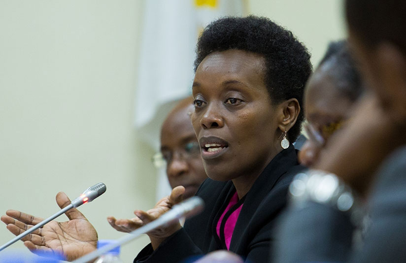 The Minister for Health, Dr Diane Gashumba speaks during a recent press briefing. EAC Heads of State will discuss a regional approach to combating infections diseases during a two-....
