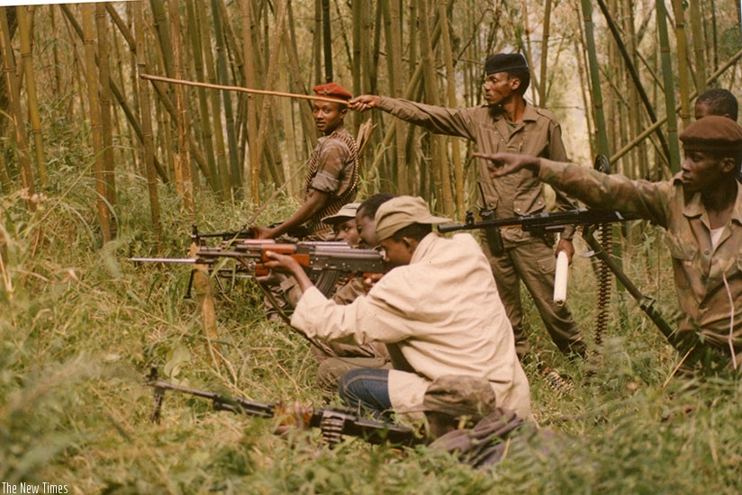 RPA fighters during the liberation struggle. File.