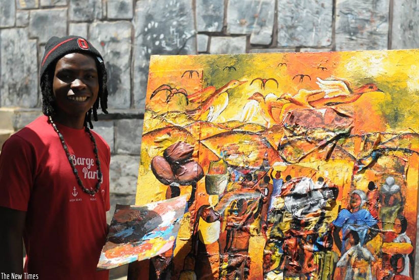 Jean-Marie Vianney Munezero (pictured) is among local visual artists expected to take part in the 8th edition of East Africa Art biennale in Kigali. /File.