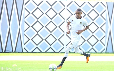 APR captain Jean Baptiste Mugiraneza during fridayu2019s training session. APR coach Jimmy Mulisa is banking on his experienced players to navigate past Anse Reunion of Seychelles. Courtesy