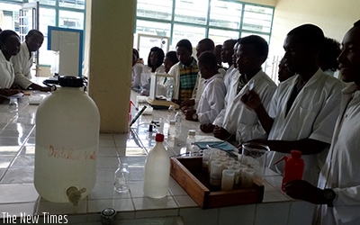 Inside a soil lab where students carry out experiments. Students and teaching staff cited lack of modern laboratory and modern equipement affects their learning and conducting rese....