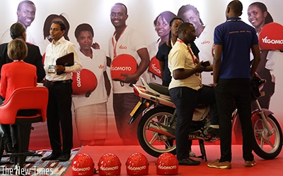 Yego Moto showcase their products at the ongoing Africa Tech Summit in Kigali. Timothy Kisambira.