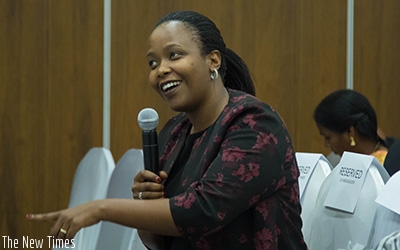 RDB chief executive Clare Akamanzi was the guest speaker at the event. Nadege Imbabazi.