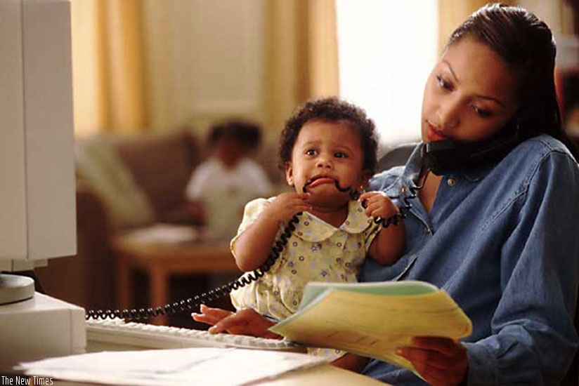 One of the reasons why women do not excel at the workplace is because they have to juggle housewifery with office roles. /Net photos