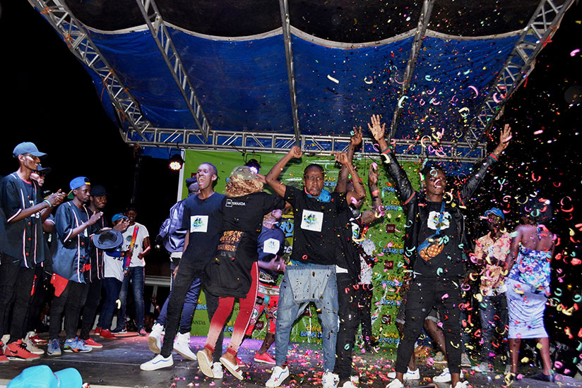 The Finest Dance Crew celebrate after being announced winners of the dance competition. All photos by Eddie Nsabimana