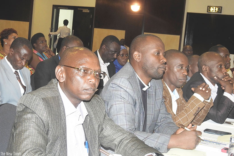 Religious leaders during a meeting with public institutions in Kigali on Thursday. F. Byumvuhore. 