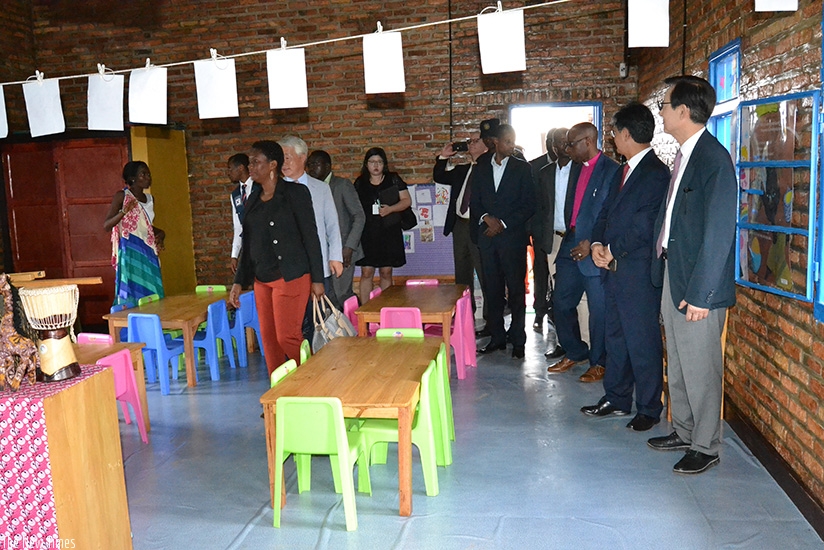 Rwamagana District and Better World officials touring the new facility.  / Jean de Dieu Nsabimana.rn