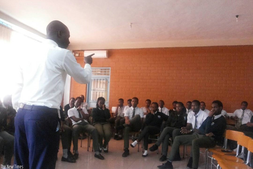 A teacher in a class session. A teacheru2019s communication skills impacts learning outcomes in general.  / Lydia Atieno.